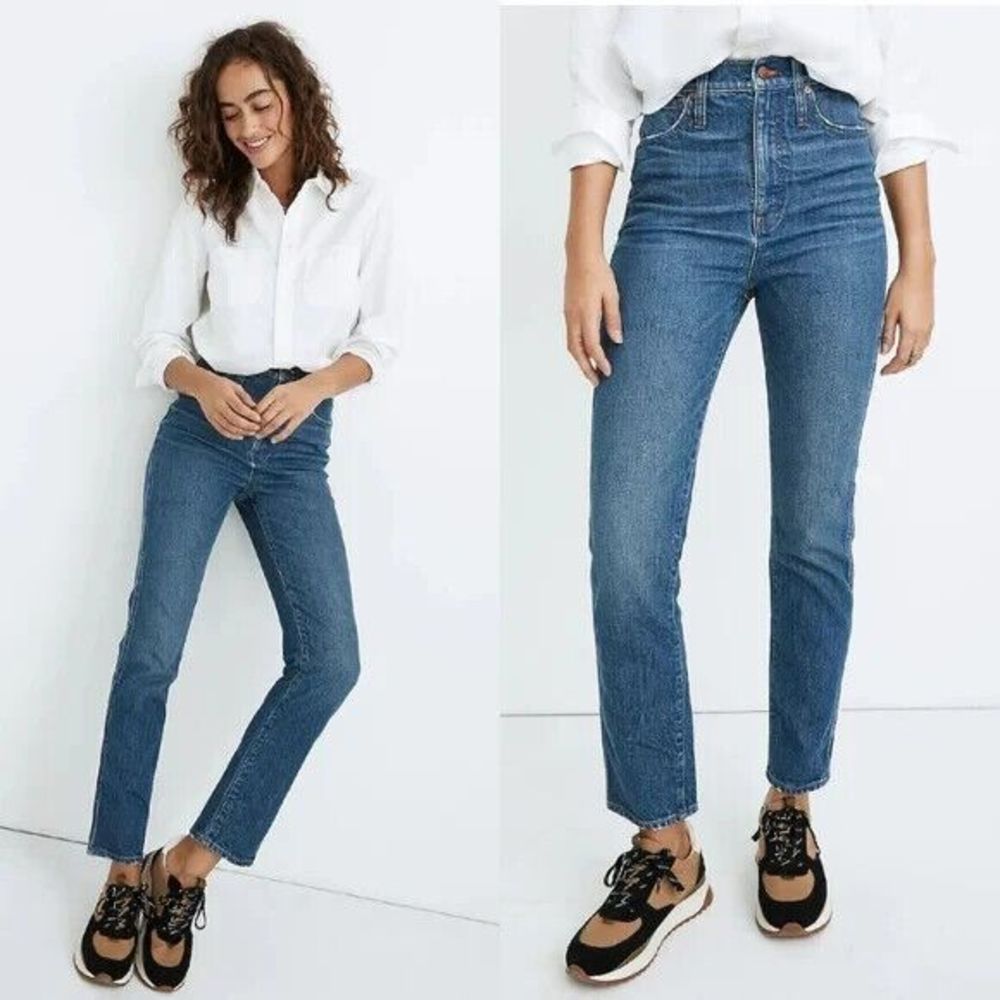 NWT Madewell Women's Stovepipe Style MB469 Kline Wash Denim Jeans Size W33